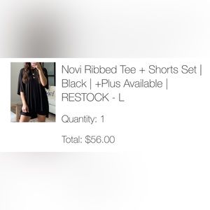 Talulah Novi Ribbed Tee & Short Set